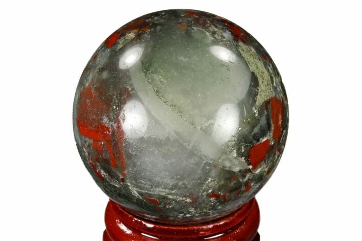 Polished Bloodstone (Heliotrope) Sphere #116200